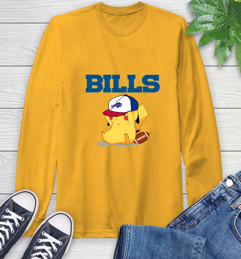 NFL Pikachu Football Sports Buffalo Bills Long Sleeve T-Shirt 3