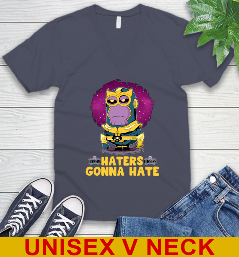 NBA Basketball LA Clippers Haters Gonna Hate Thanos Minion Marvel Shirt V-Neck T-Shirt 8