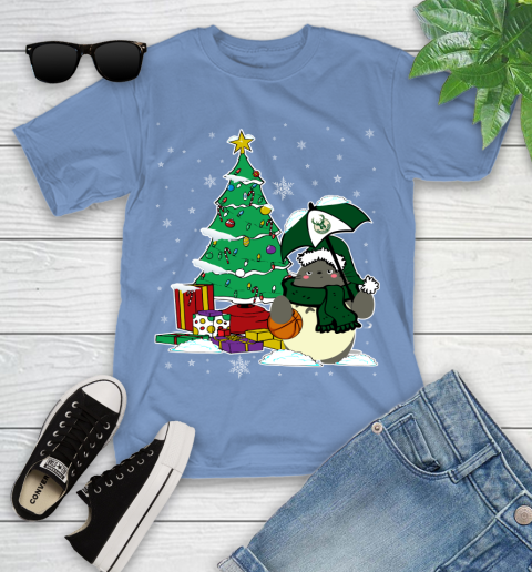 Milwaukee Bucks NBA Basketball Cute Tonari No Totoro Christmas Sports Youth T-Shirt 15
