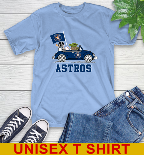 MLB Baseball Houston Astros Darth Vader Baby Yoda Driving Star Wars Shirt T-Shirt 11
