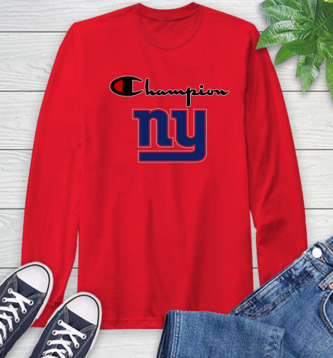 NFL Football New York Giants Champion Shirt Long Sleeve T-Shirt 9