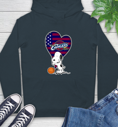 Cleveland Cavaliers NBA Basketball The Peanuts Movie Adorable Snoopy Hoodie 7