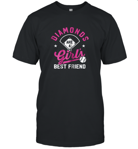 Diamonds Are A Girls Best Friend Baseball Softball Unisex Jersey Tee