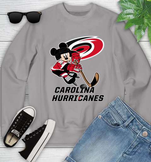 NHL Carolina Hurricanes Mickey Mouse Disney Hockey T Shirt Youth Sweatshirt 4