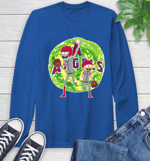 MLB Los Angeles Angels Rick And Morty Baseball Sports Long Sleeve T-Shirt 9