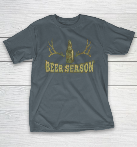 Beer Season Funny Camo Deer Hunting Pun Men Who Love Beers T-Shirt 3