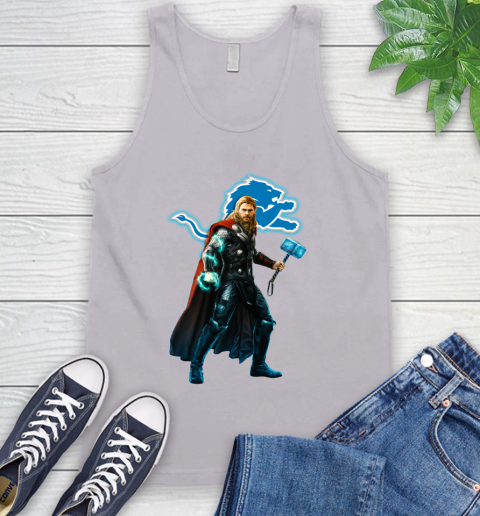NFL Thor Avengers Endgame Football Detroit Lions Tank Top 4