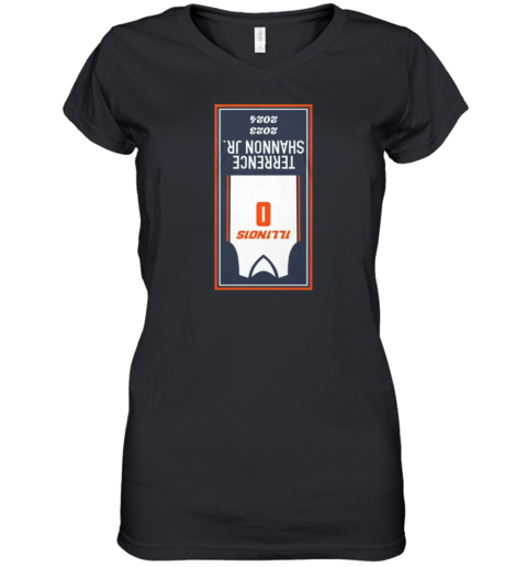 Terrence Shannon Jr Upside-Down Banner Women's V-Neck T-Shirt