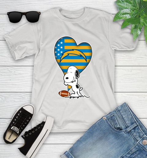 San Diego Chargers NFL Football The Peanuts Movie Adorable Snoopy Youth T-Shirt