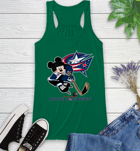 NHL Columbus Blue Jackets Mickey Mouse Disney Hockey T Shirt Racerback Tank 7