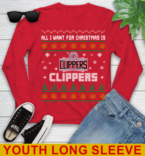 NBA All I Want For Christmas Is Los Angeles Clippers Basketball Sports 127