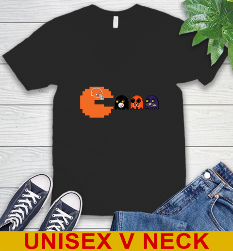 Cleveland Browns NFL Football Pac Man Champion V-Neck T-Shirt 2
