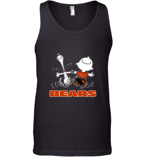 Snoopy And Charlie Brown Happy Chicago Bears Fans Tank Top