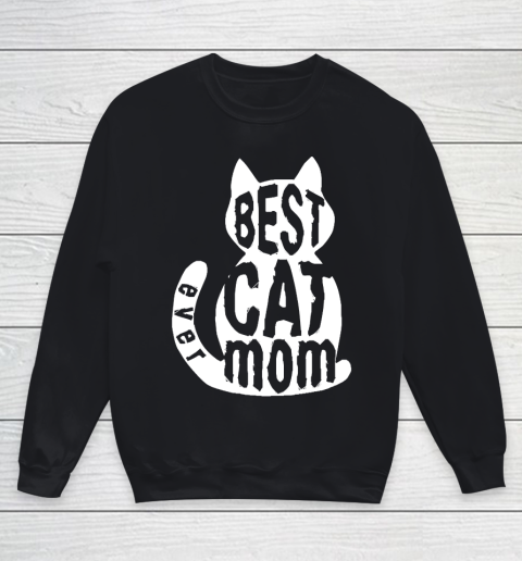 Mother's Day Funny Gift Ideas Apparel  Best cat mom T Shirt T Shirt Youth Sweatshirt