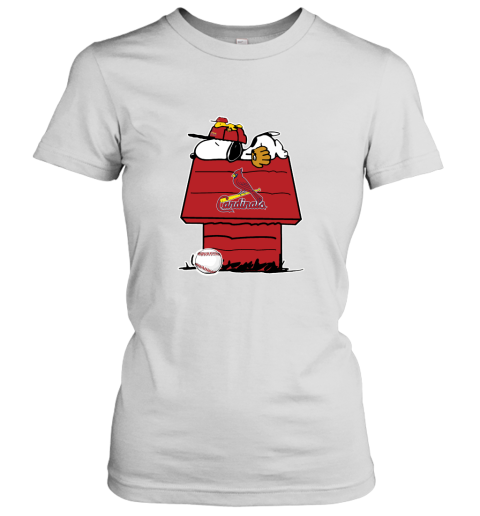 St Louis Cardinals Snoopy And Woodstock Resting Together MLB Women's T-Shirt