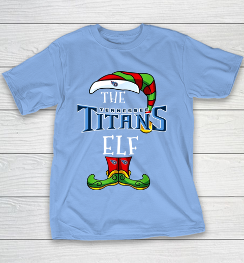 Tennessee Titans Christmas ELF Funny NFL Youth T-Shirt 8