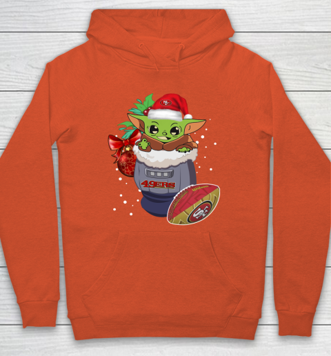 San Francisco 49ers Christmas Baby Yoda Star Wars Funny Happy NFL Hoodie 5