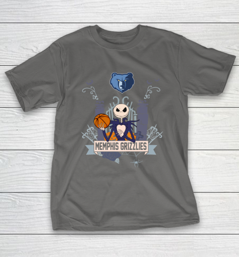 NBA Memphis Grizzlies Basketball Jack Skellington Halloween T-Shirt 8