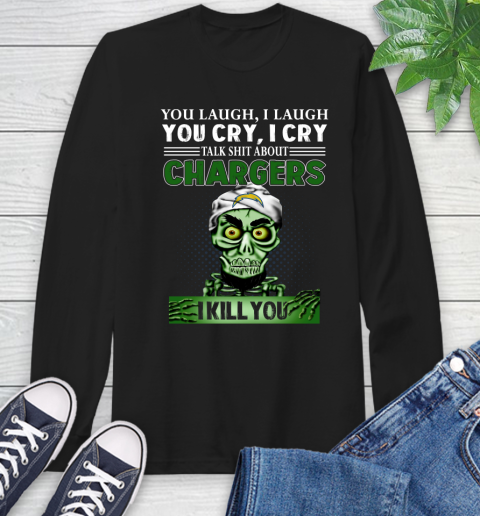 NFL Talk Shit About Los Angeles Chargers I Kill You Achmed The Dead Terrorist Jeffrey Dunham Football Long Sleeve T-Shirt