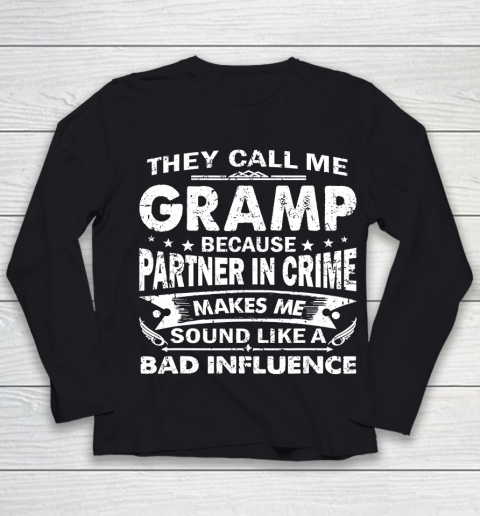 Father gift shirt Mens Funny They Call Me Gramp Distressed Father's Gift T Shirt Youth Long Sleeve