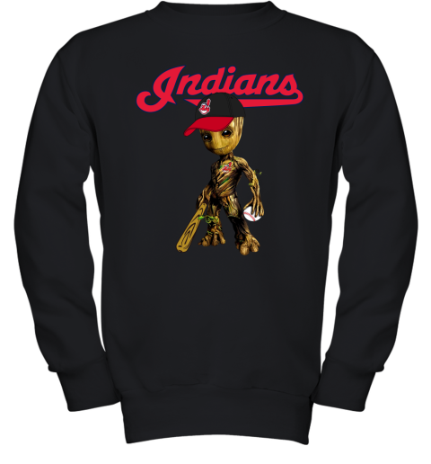 MLB Cleveland Indians Groot Guardians Of The Galaxy Baseball Youth Long  Sleeve