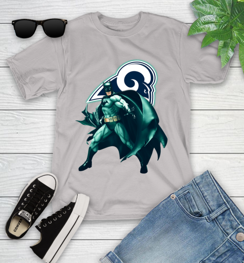 NFL Batman Football Sports Los Angeles Rams Youth T-Shirt 12