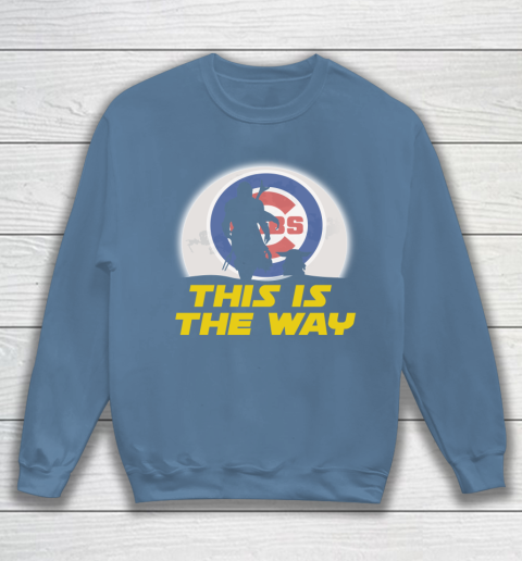 Chicago Cubs MLB Baseball Star Wars Yoda And Mandalorian This Is The Way Sweatshirt 6