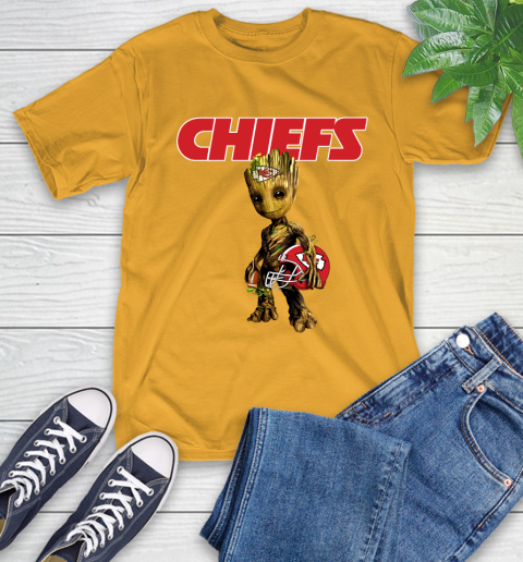 Kansas City Chiefs NFL Football Groot Marvel Guardians Of The Galaxy T-Shirt 3