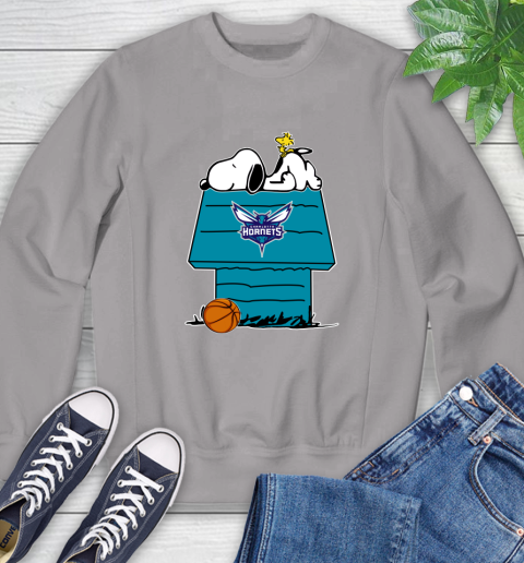 Charlotte Hornets NBA Basketball Snoopy Woodstock The Peanuts Movie Sweatshirt 5
