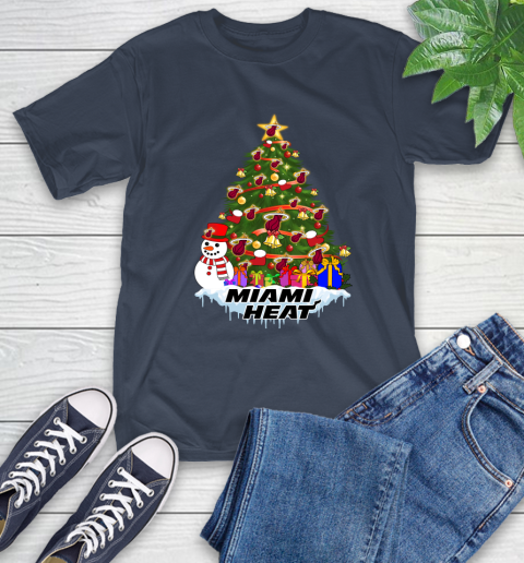 Miami Heat Merry Christmas NBA Basketball Sports T-Shirt - Image 5