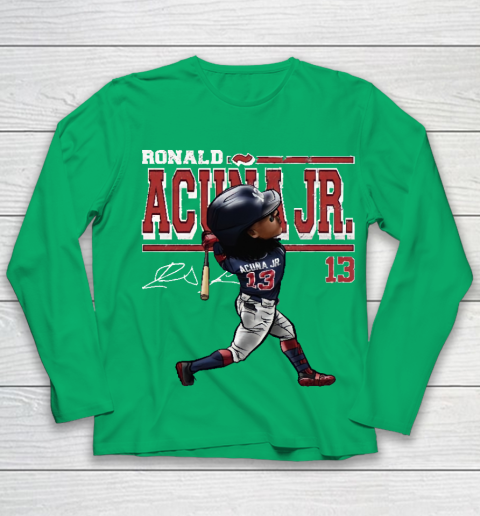 Ronald Acuna Jr Cartoon Youth Long Sleeve 4