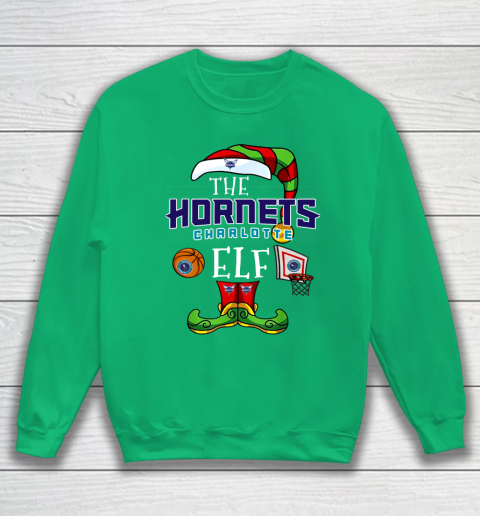 Charlotte Hornets Christmas ELF Funny NBA Sweatshirt 5