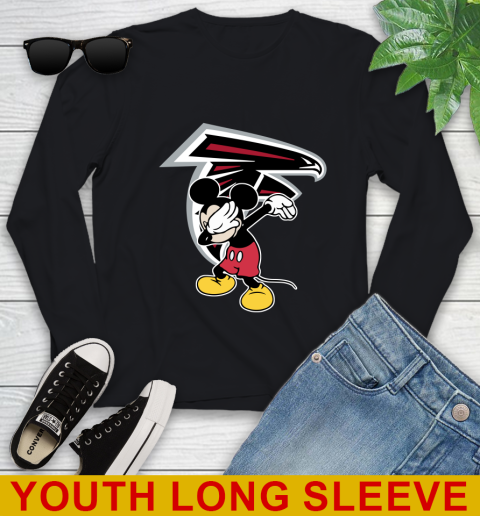 Atlanta Falcons NFL Football Dabbing Mickey Disney Sports Youth Long Sleeve 2