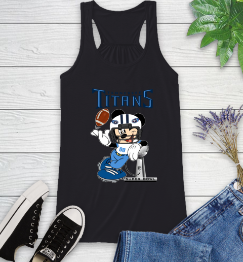 NFL Tennessee Titans Mickey Mouse Disney Super Bowl Football T Shirt Racerback Tank 2