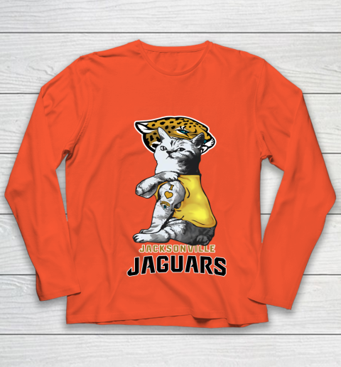 NFL Football My Cat Loves Jacksonville Jaguars Youth Long Sleeve 3
