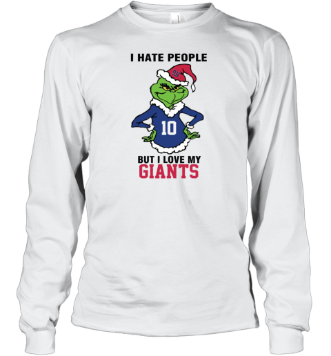 I Hate People But I Love My Giants New York Giants NFL Teams Long Sleeve T-Shirt