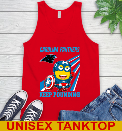 NFL Football Carolina Panthers Captain America Marvel Avengers Minion Shirt Tank Top 5