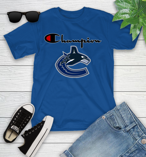 NHL Hockey Vancouver Canucks Champion Shirt Youth T-Shirt 6