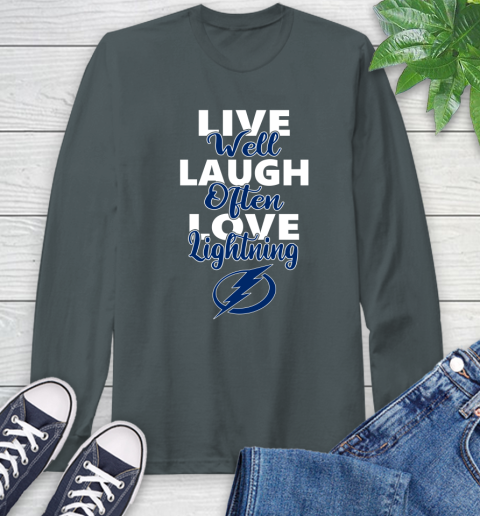 NHL Hockey Tampa Bay Lightning Live Well Laugh Often Love Shirt Long Sleeve T-Shirt 7