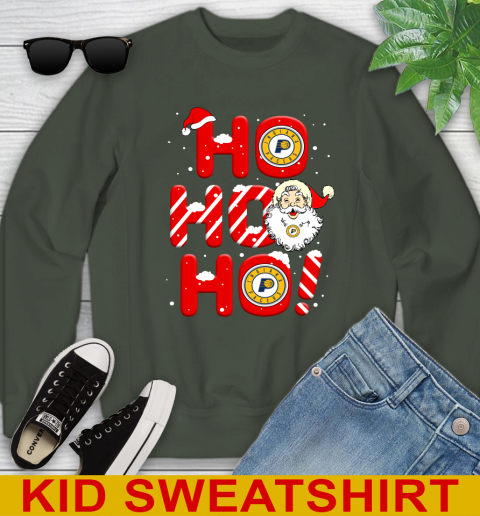 Indiana Pacers NBA Basketball Ho Ho Ho Santa Claus Merry Christmas Shirt Youth Sweatshirt 8