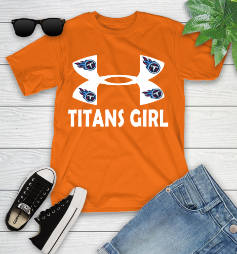 NFL Tennessee Titans Girl Under Armour Football Sports Youth T-Shirt 9