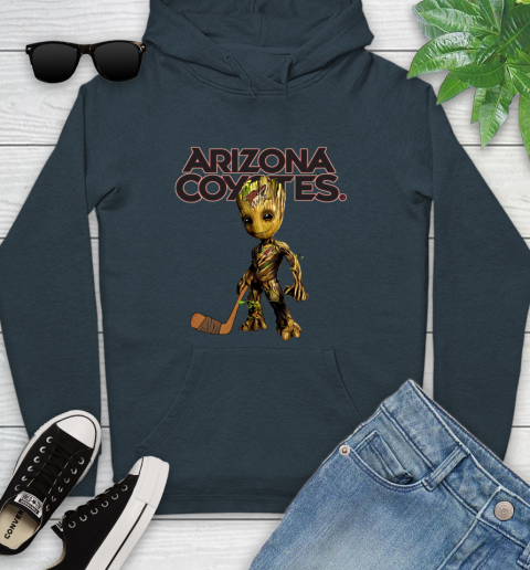 Arizona Coyotes NHL Hockey Groot Marvel Guardians Of The Galaxy Youth Hoodie 8