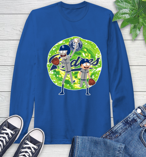 MLB San Diego Padres Rick And Morty Baseball Sports Long Sleeve T-Shirt 9