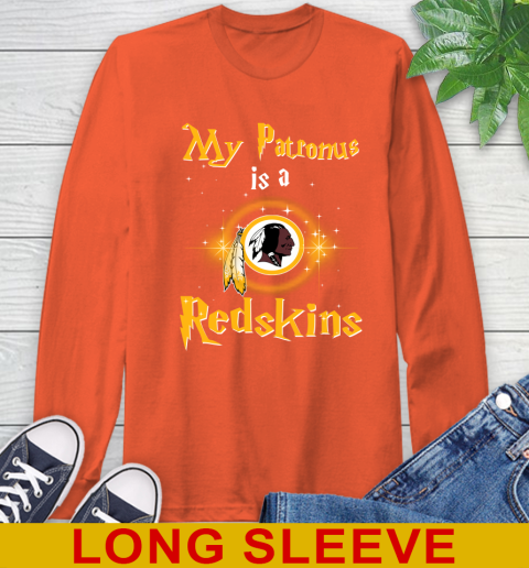 NFL Football Harry Potter My Patronus Is A Washington Redskins Long Sleeve T-Shirt 4