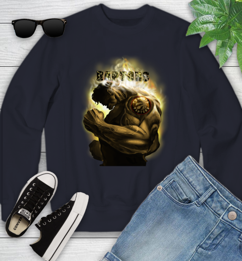 Toronto Raptors NBA Basketball Hulk Marvel Avengers Sports Youth Sweatshirt 2
