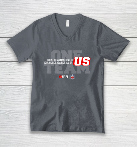 NFL End Racism Print In Front And Back V-Neck T-Shirt 4