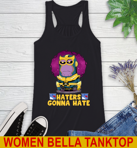 NHL Hockey New York Rangers Haters Gonna Hate Thanos Minion Marvel Shirt Racerback Tank 2