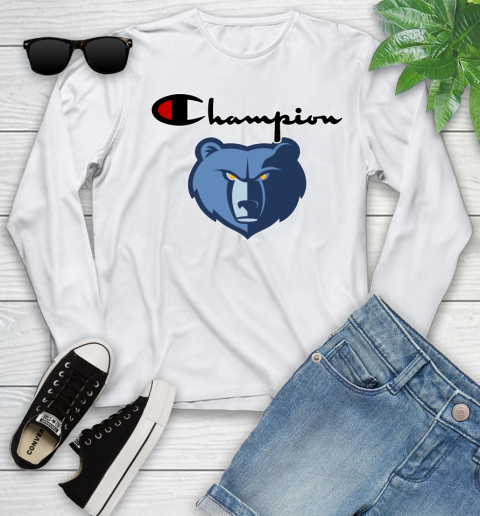 NBA Basketball Memphis Grizzlies Champion Shirt Youth Long Sleeve
