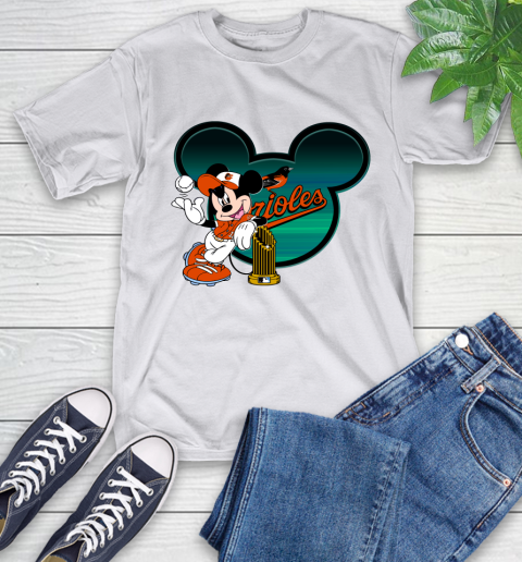 MLB Baltimore Orioles The Commissioner's Trophy Mickey Mouse Disney T-Shirt 12