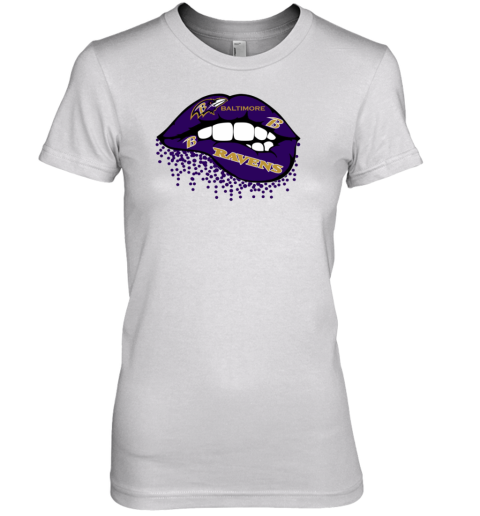Baltimore Ravens Inspired Lips Premium Women's T-Shirt